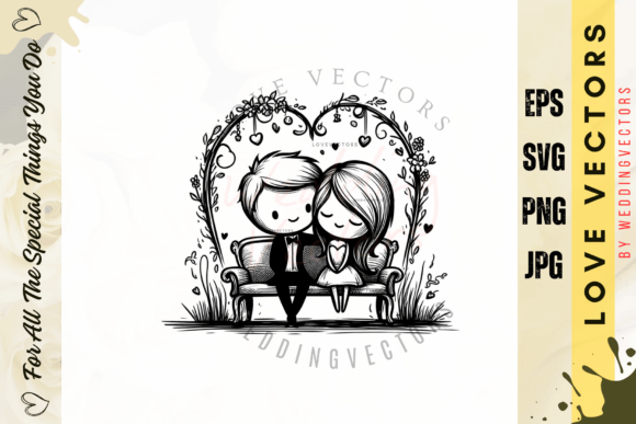 C395: Capturing Romance in Elegant Wedding Vectors