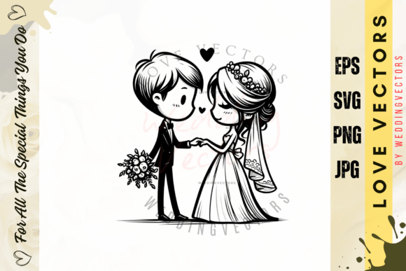 C4045: Capturing Wedding Bliss in Vector Art
