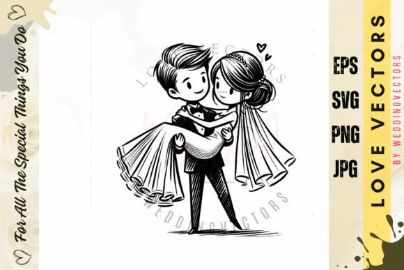 Celebrate Love: Using Wedding Couple and Love Vectors - C4075 in Your Designs