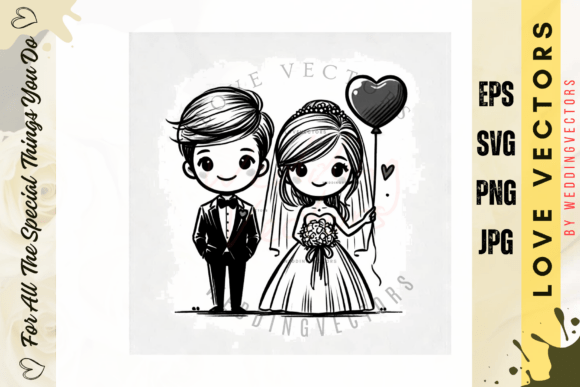 Elevate Your Designs with C4070 Wedding Vectors