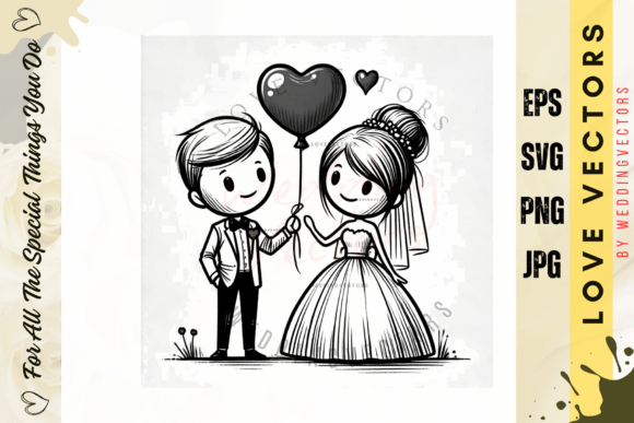 Elevating Wedding Designs with C4004 Illustrations