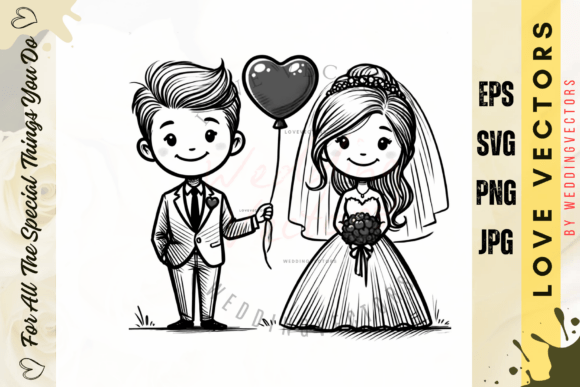 Wedding Couple and Love Vectors - C3952: A Designer's Guide