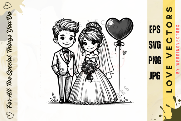 Wedding Couple and Love Vectors: C3958