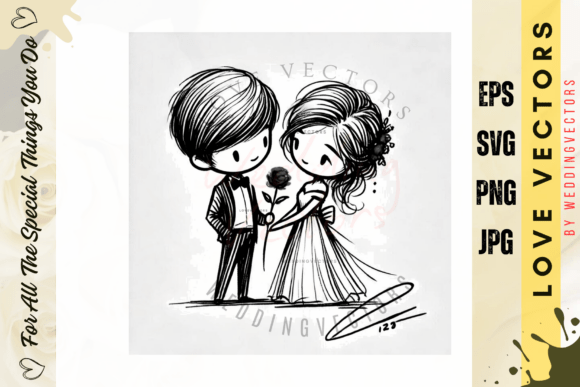 Wedding Couple and Love Vectors - C398: A Designer's Guide to Romantic Visuals