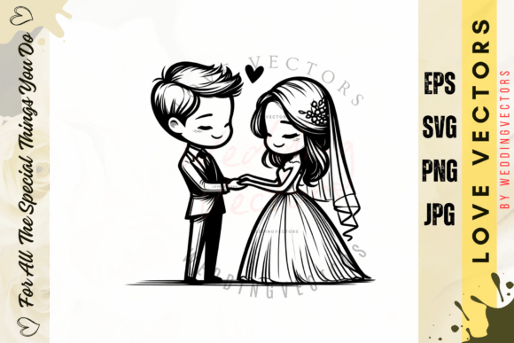 Wedding Couple and Love Vectors - C4021: A Visual Narrative