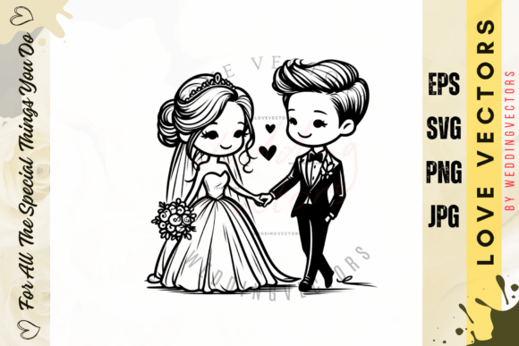 Wedding Couple and Love Vectors - C4063