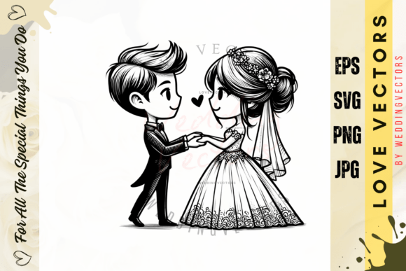 Wedding Couple and Love Vectors - C4065: A Designer's Guide