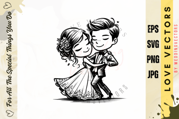 Wedding Couple and Love Vectors - C4120: A Designer's Guide to Elegant Romance