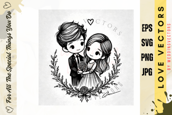 Wedding Couple and Love Vectors - C4123: A Designer's Guide