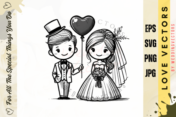 Wedding Couple and Love Vectors - C4203: A Modern Romance Toolkit