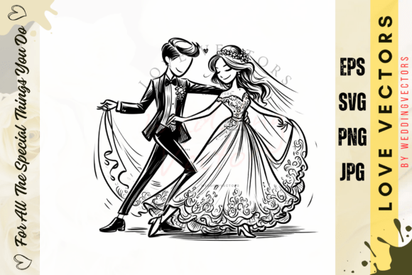 Wedding Couple and Love Vectors - C4262: A Designer's Toolkit for Romance