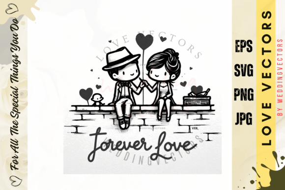 Wedding Couple and Love Vectors - C4301: A Visual Love Story