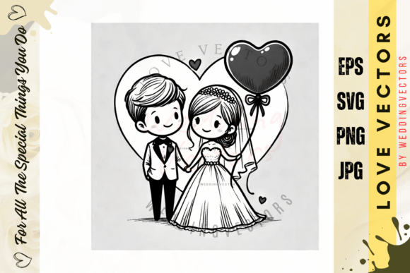 Wedding Couple and Love Vectors - C4354: A Designer's Guide